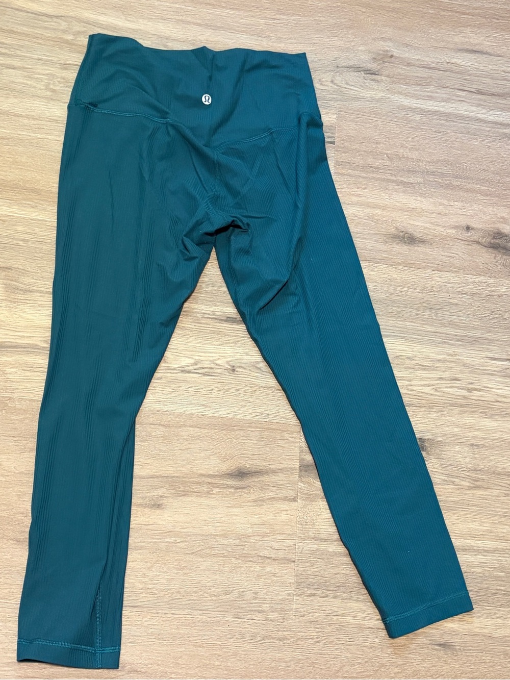 lululemon athletica Women's Teal Ribbed High-Waist Leggings
